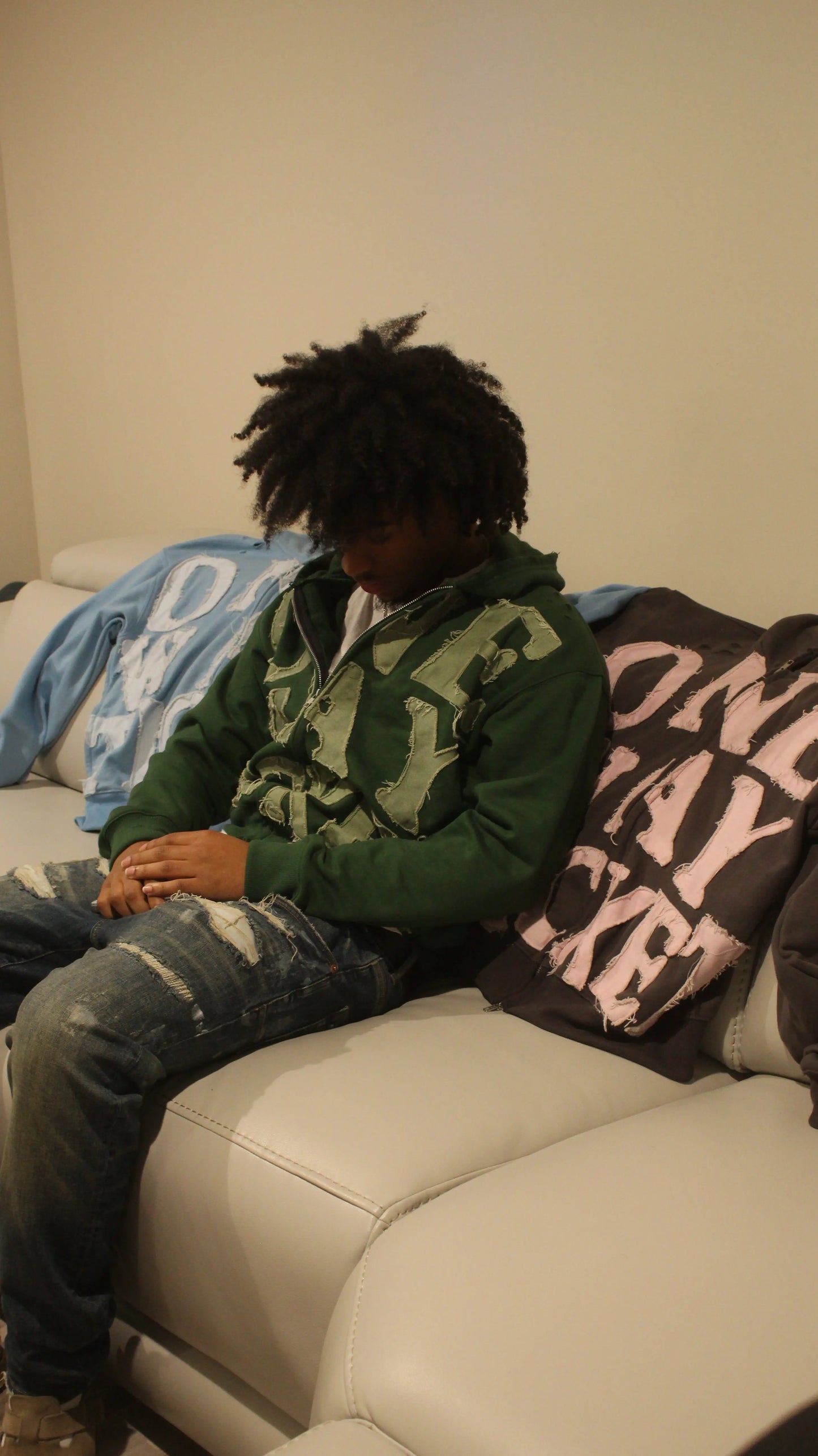 *One Way Ticket* Zip-Up (Green) Trybe Essentials