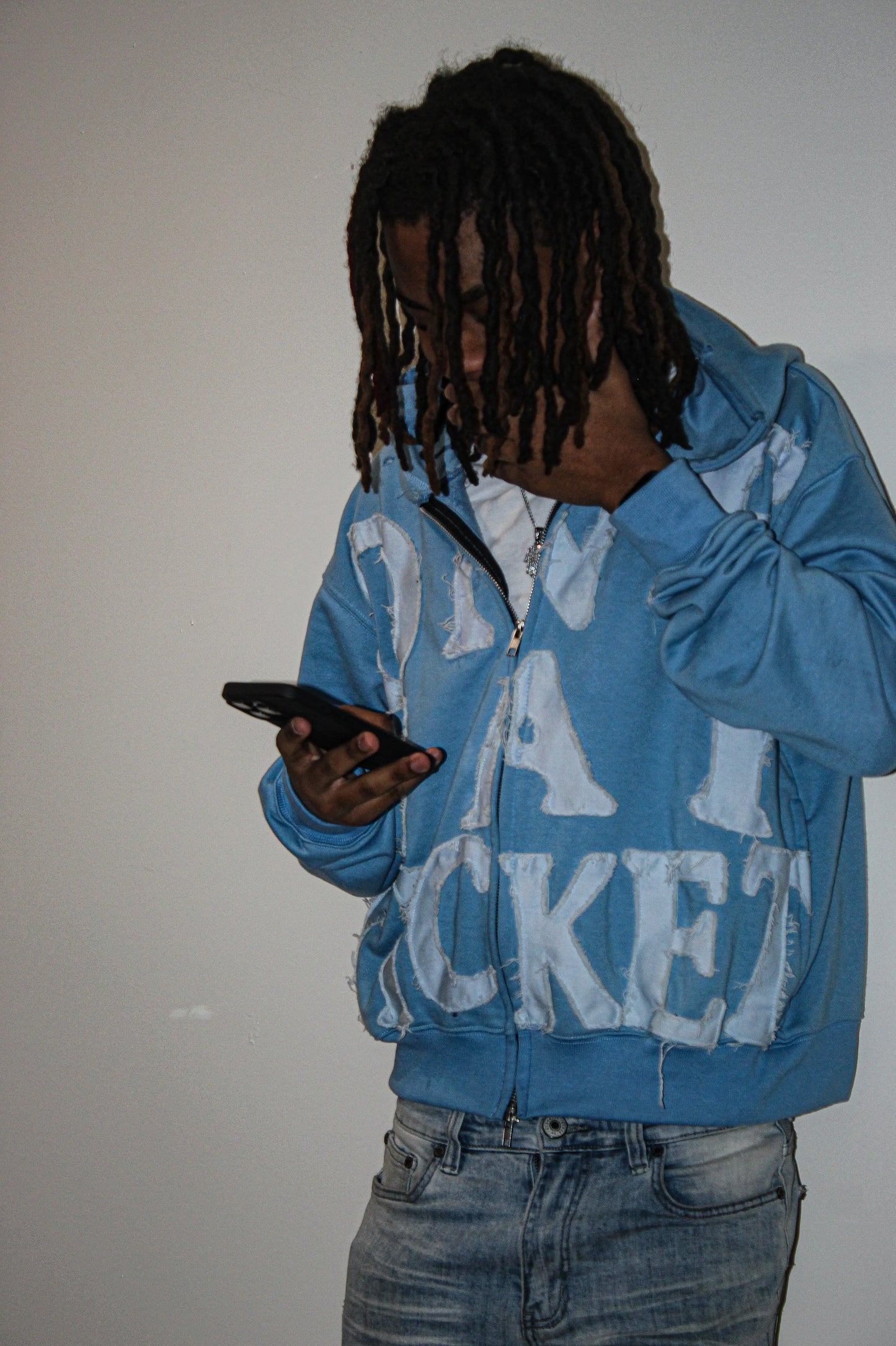 *One Way Ticket* Zip-Up (BLUE) Trybe Essentials