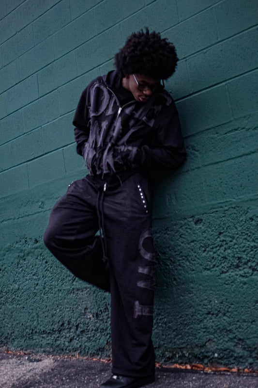 *One Way Ticket* Sweats (Blackout) Trybe Essentials