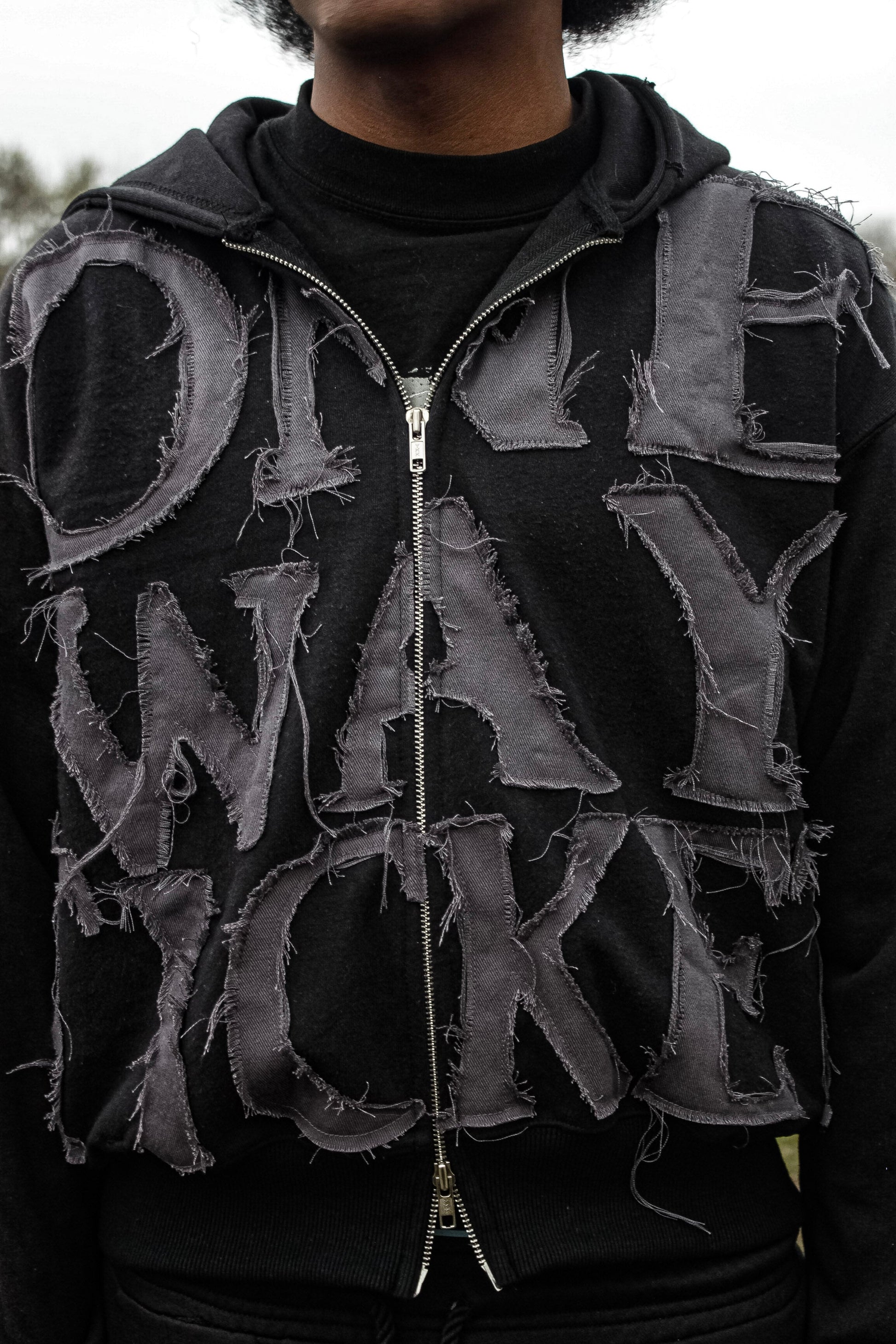 *One Way Ticket* Zip-up (Blackout) Trybe Essentials