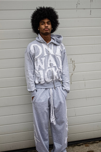 "One Way Ticket" SET (Oatmeal Grey) Trybe Essentials