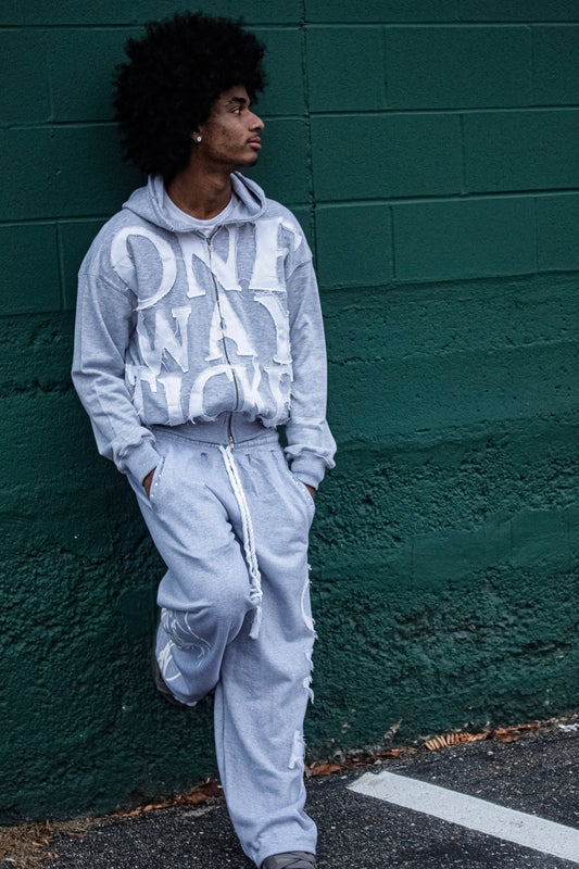 "One Way Ticket" SET (Oatmeal Grey) Trybe Essentials