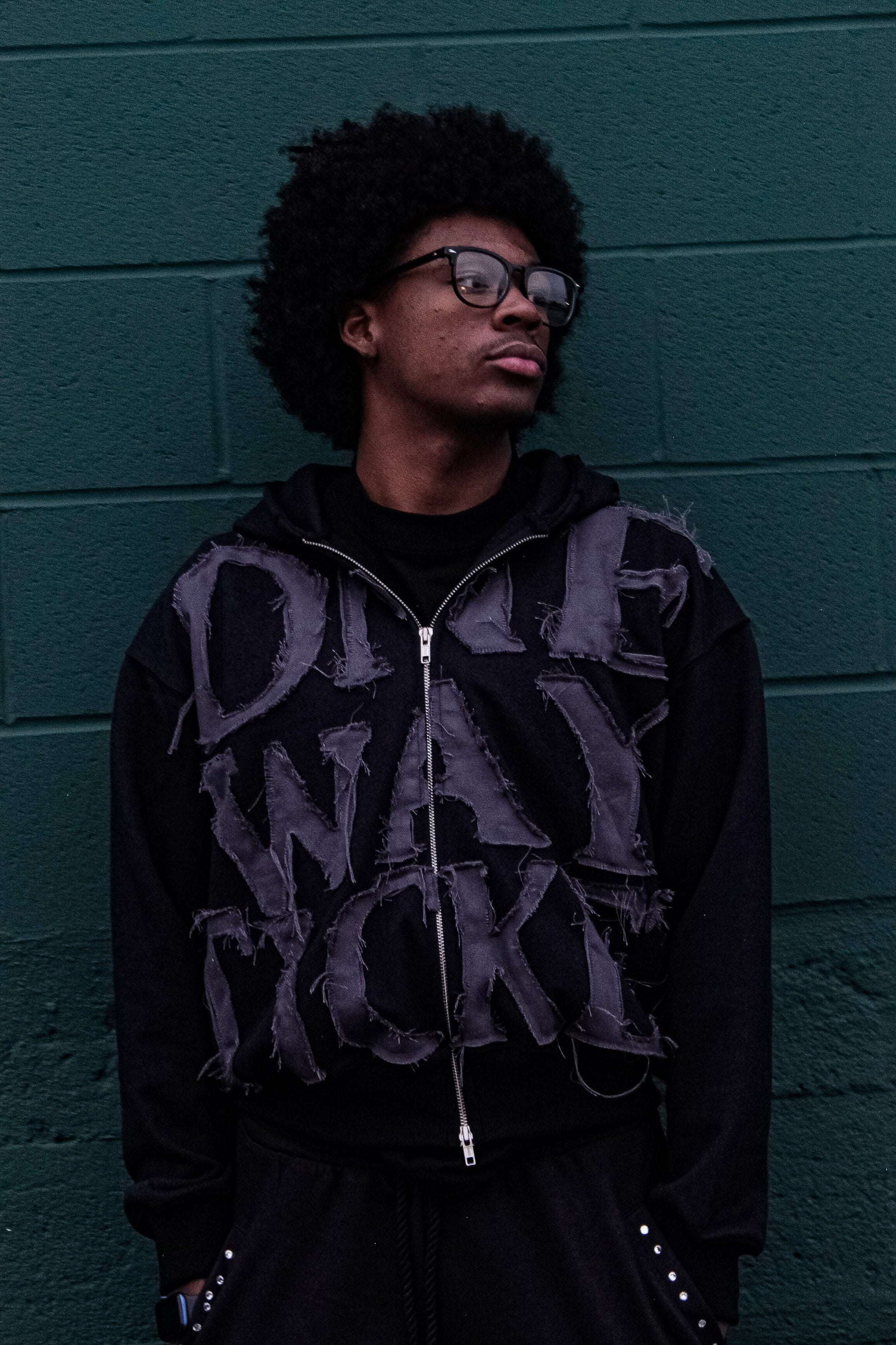 *One Way Ticket* Zip-up (Blackout) Trybe Essentials